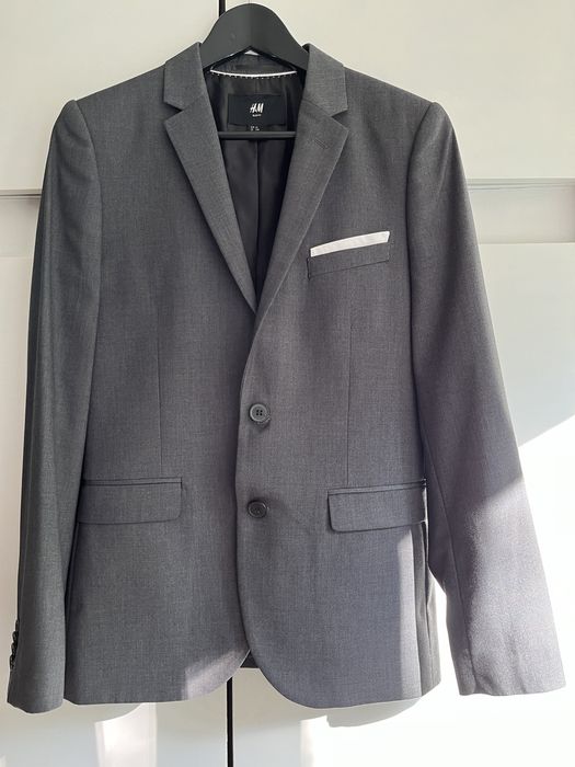 Nowy garnitur HM szary melanż 44-46 rozm S