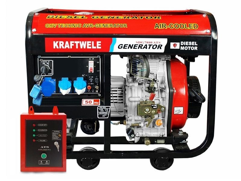АКЦІА-Дизельний генератор 7.8кВт / 1фаз/ATS-АВР/ KRAFTWELE SDG7800 1F