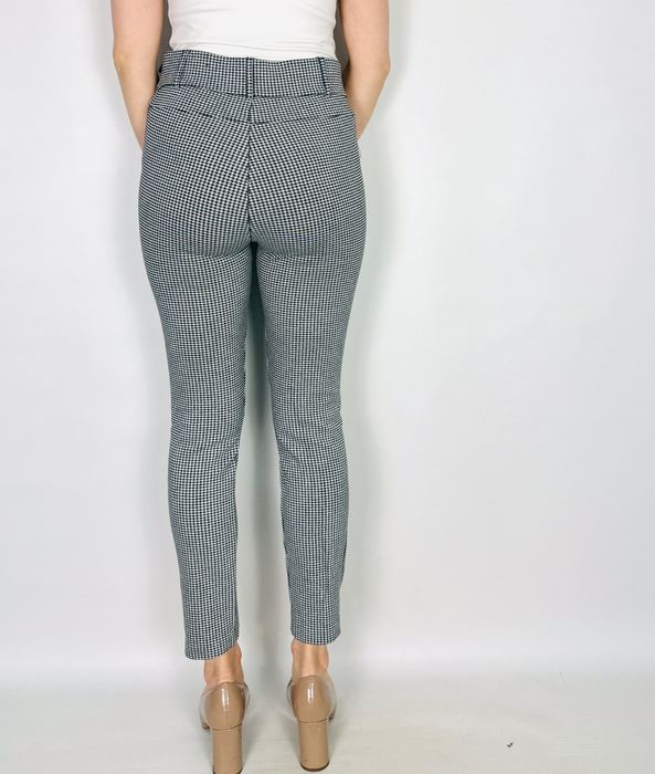 Spodnie w drobną pepitkę z guzikami M 38 ZARA