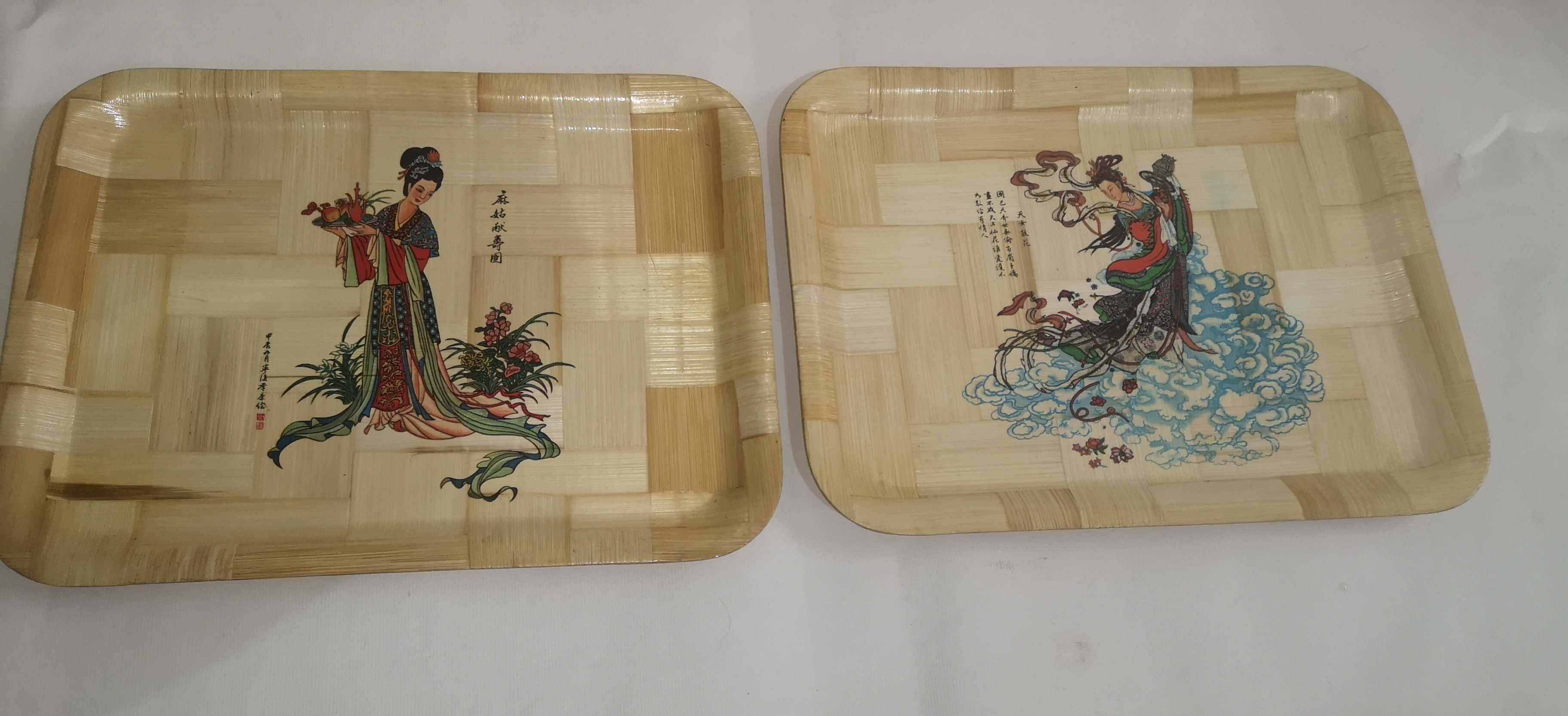 Tabuleiros com decorações orientais