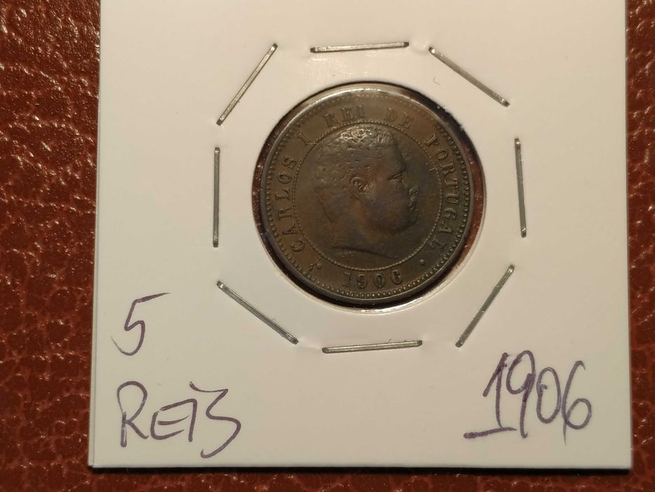 Portugal - moeda de 5 reis de 1906 (Monarquia)