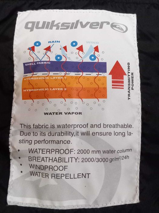 Casaco técnico para a neve, Quiksilver, tamanho 12 anos, unisexo