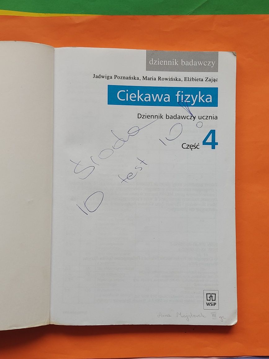 Książka Ciekawa Fizyka 4 2004rok