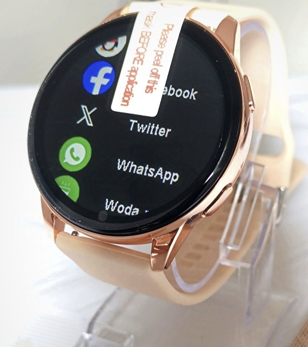 Piękny Damski Złoty Smartwatch Zegarek