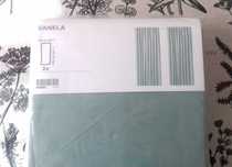 Zasłony IKEA SANELA mięsisty aksamit miętowa zieleń 140x250