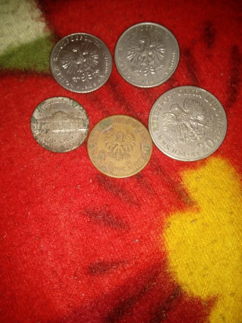 Продам монеты польские злотые и американский цент.