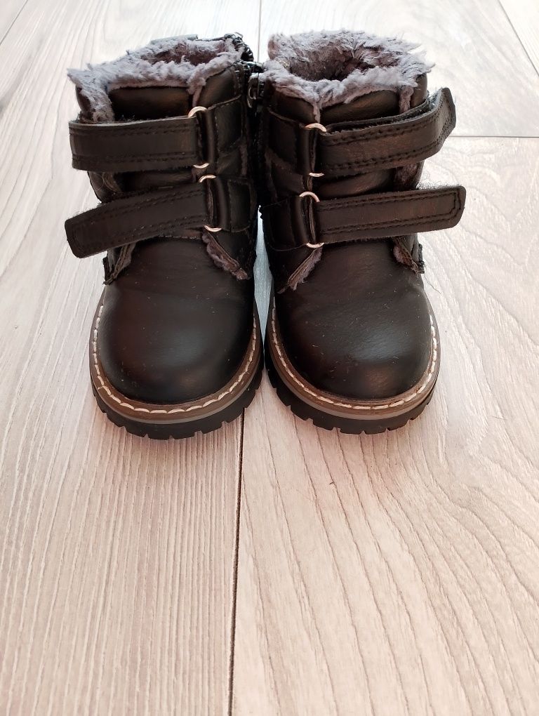 Buty zimowe ocieplane 21 rzepy suwak