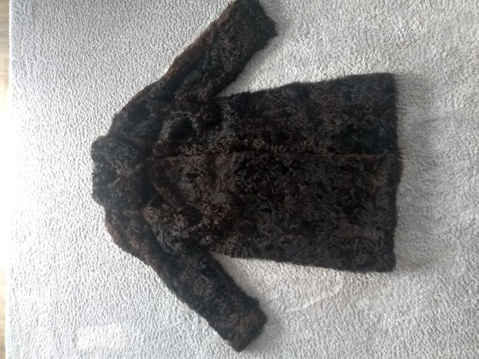 Futro naturalne Karakuły Ciemny brąz L/XL