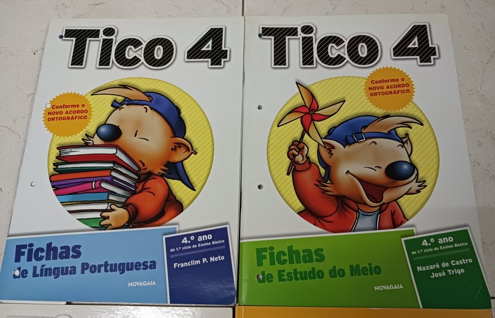 Tico 4 - 4 Livros de Fichas 4° Ano