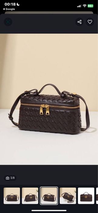 Жіноча плетена трендова сумка колір бургунді