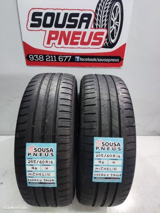 2 pneus semi novos 205-60r16 michelin - oferta dos portes 85 EUROS