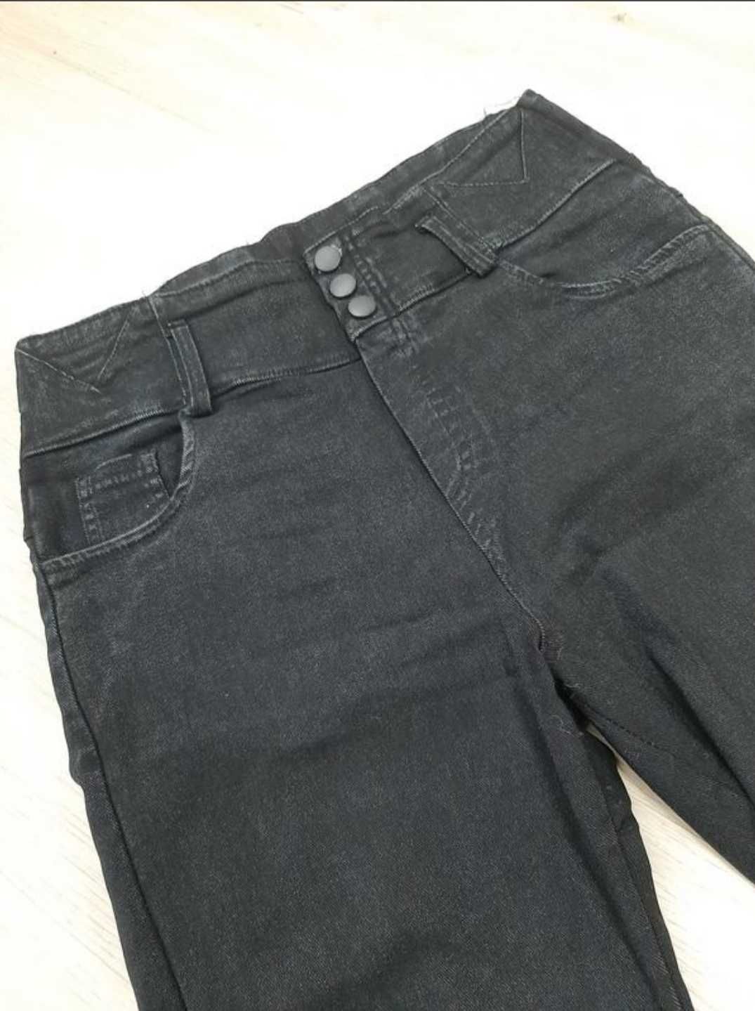 Высокие джинсы, джеггинсы серые, черные, штаны, брюки