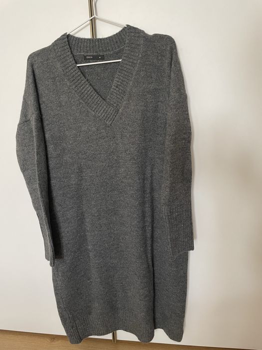 Big Star Dlugi Sweter M/38 Szary Tunika Nowy