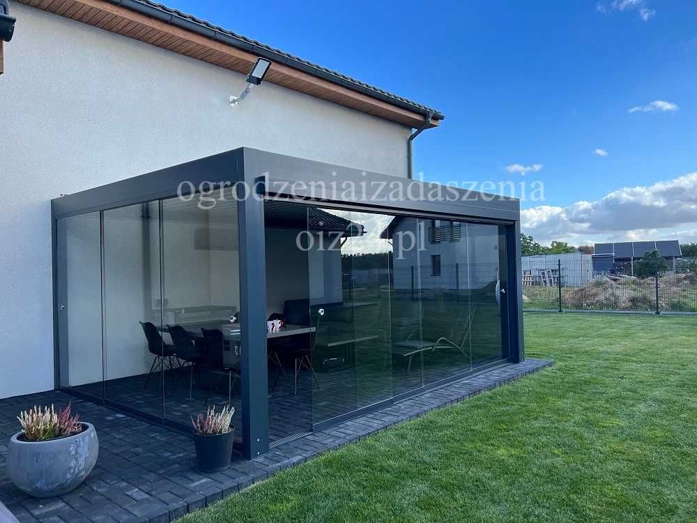 Pergola zadaszenie tarasu aluminium lamelowa ogrodowa zabudowa