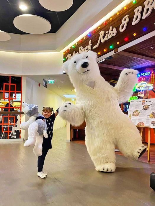 Білий Ведмідь надувний, костюм від виробника | Белый медведь