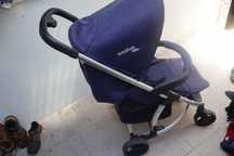 Carrinho de Bebê Asalvo Azul Marinho - Ótimo Estado!