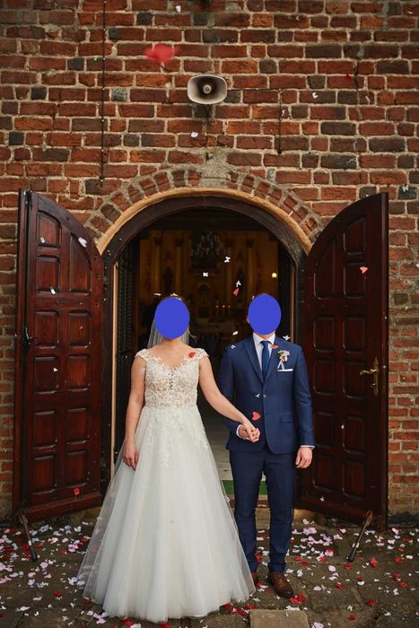 Sprzedam suknię ślubną - śmietankowa biel