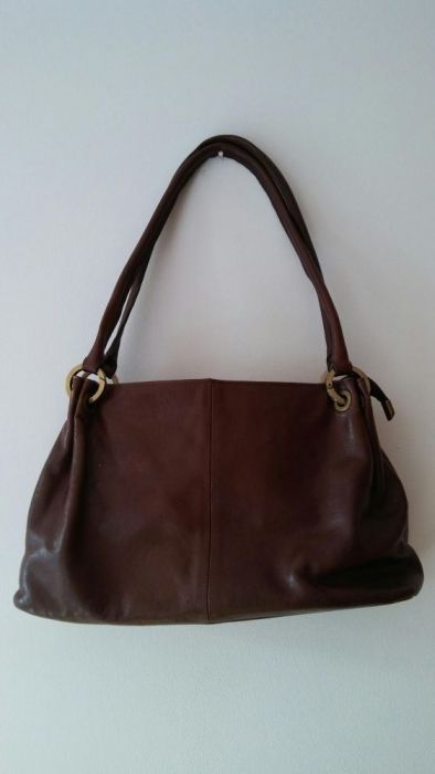Torebka brązowa ze skóry naturalnej