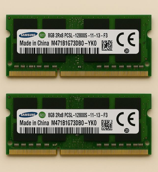 Memórias RAM Samsung 8GB PC3L 12800S (16GB no total)