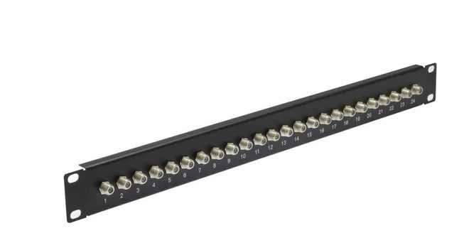 ELPIO 24740 Patchpanel FF-FF 19" 1U, 24 porty typu F, beczka 1GHz