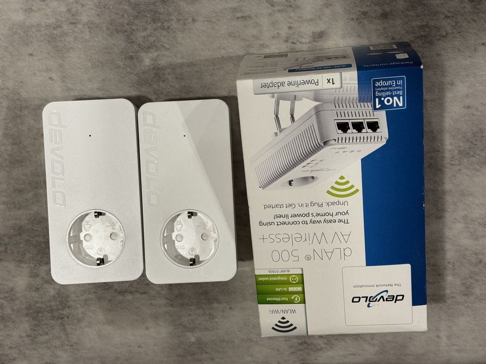 Duas Powerline Devolo 500 Wireless + duas 550 duo+