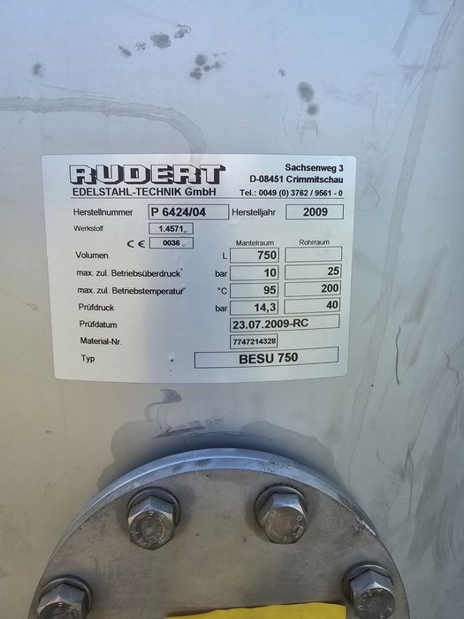 Bojler nierdzewny bufor 750 litrów nierdzewny nierdzewka