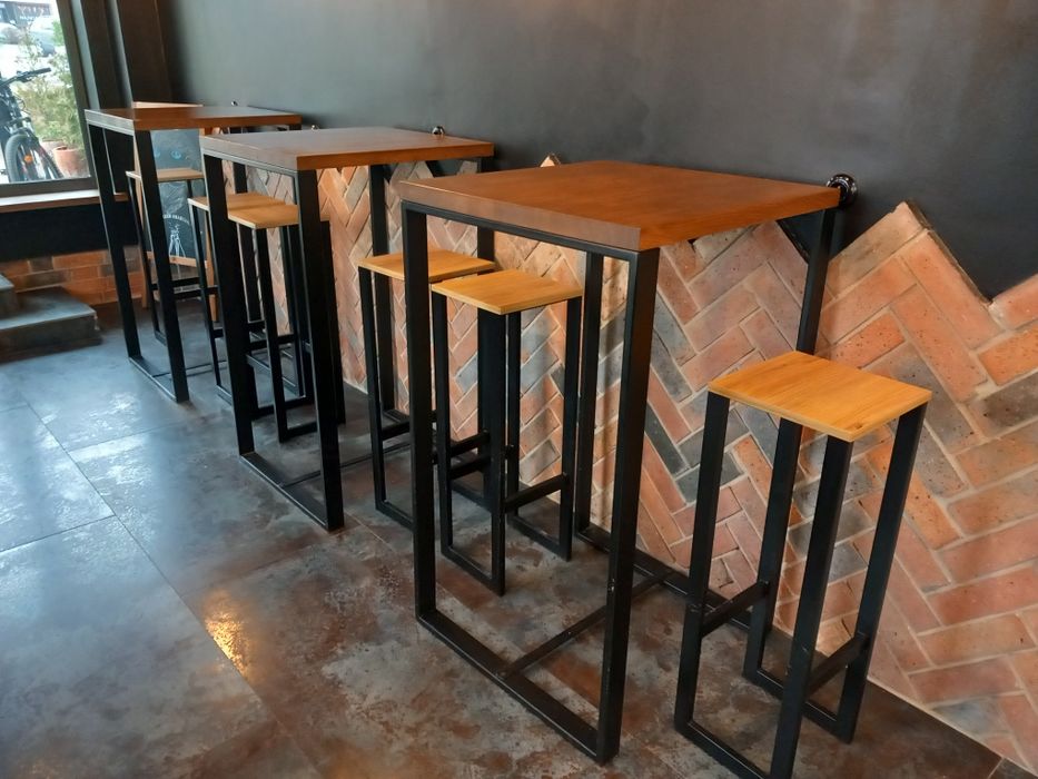 Meble do restauracji,hokery,stoły,styl loft,kebab