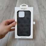 Etui case Guess iPhone 14 Pro Max grafit czarny złoty napis