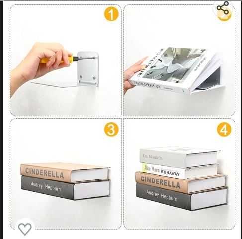 Estante invisível para livros - 2 unid. Novo em caixa
