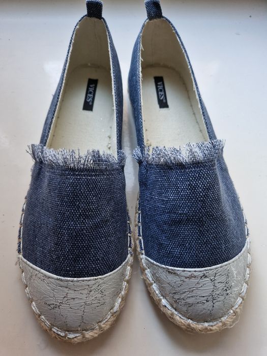 Jeansowe espadryle