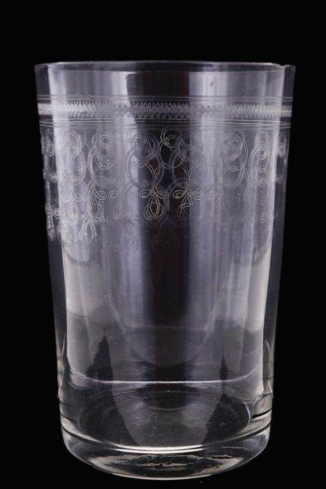 Conjunto de copos antigos em cristal