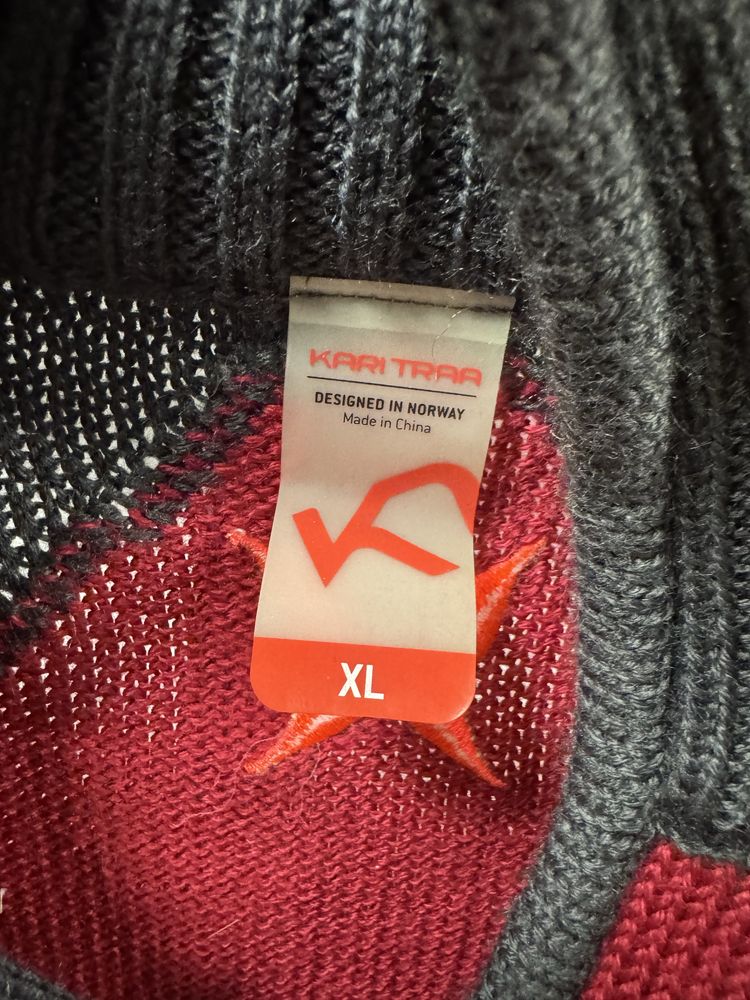 Sweter KARI TRAA wełna rozmiar XL