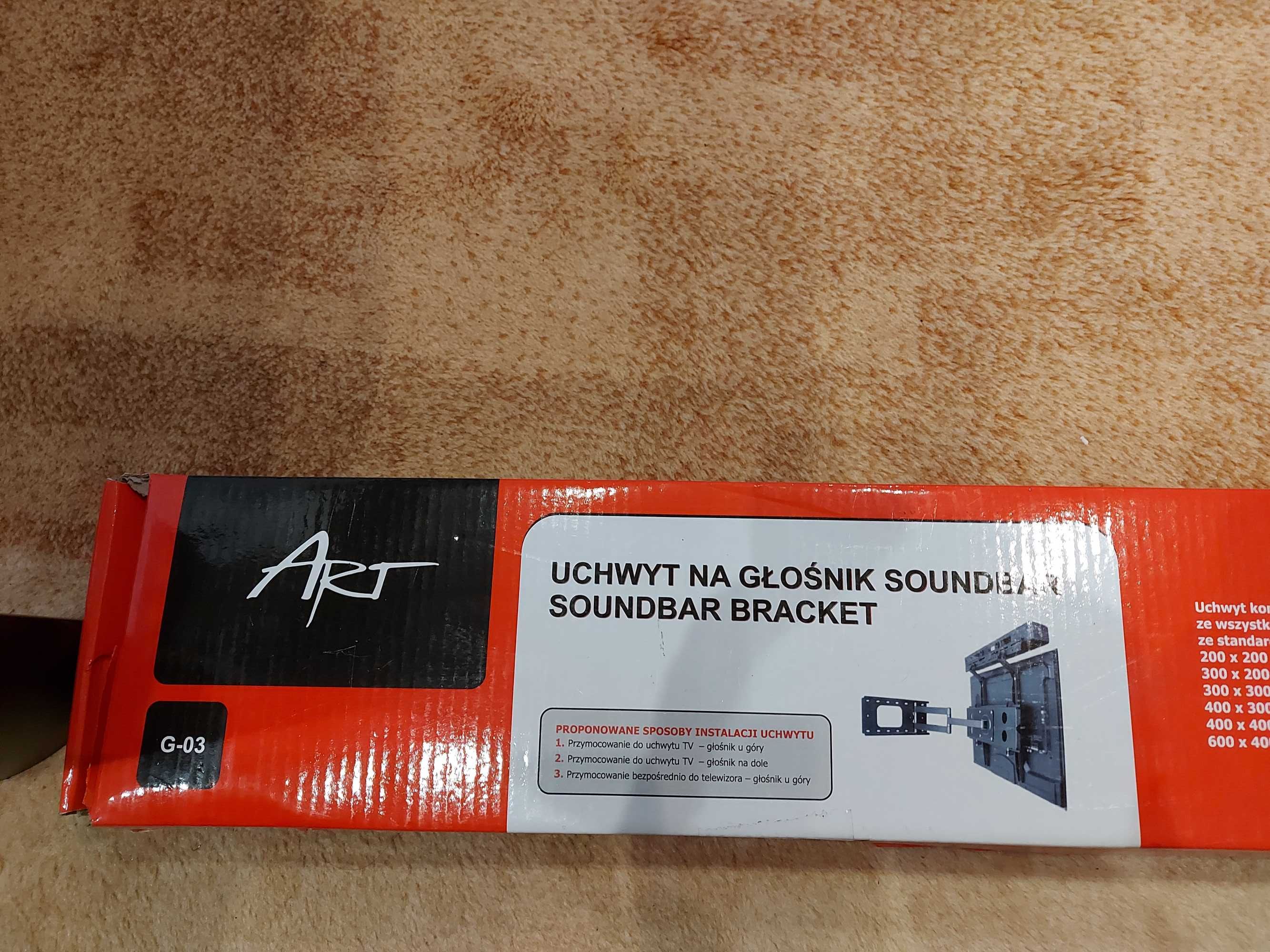 Soundbar uchwyt (listwy głośnikowej ) pod lub nad  TV - ART G-03