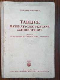 Tablice matematyczno-fizyczne czterocyfrowe PZWS z roku 1973