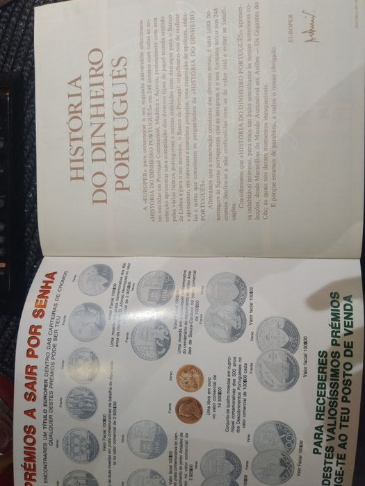 Caderneta história dinheiro português
