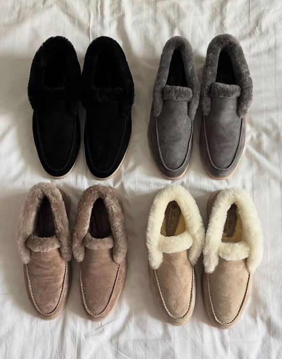 Зимові лофери Лоро Піана з натуральної замші 36-41 розміри