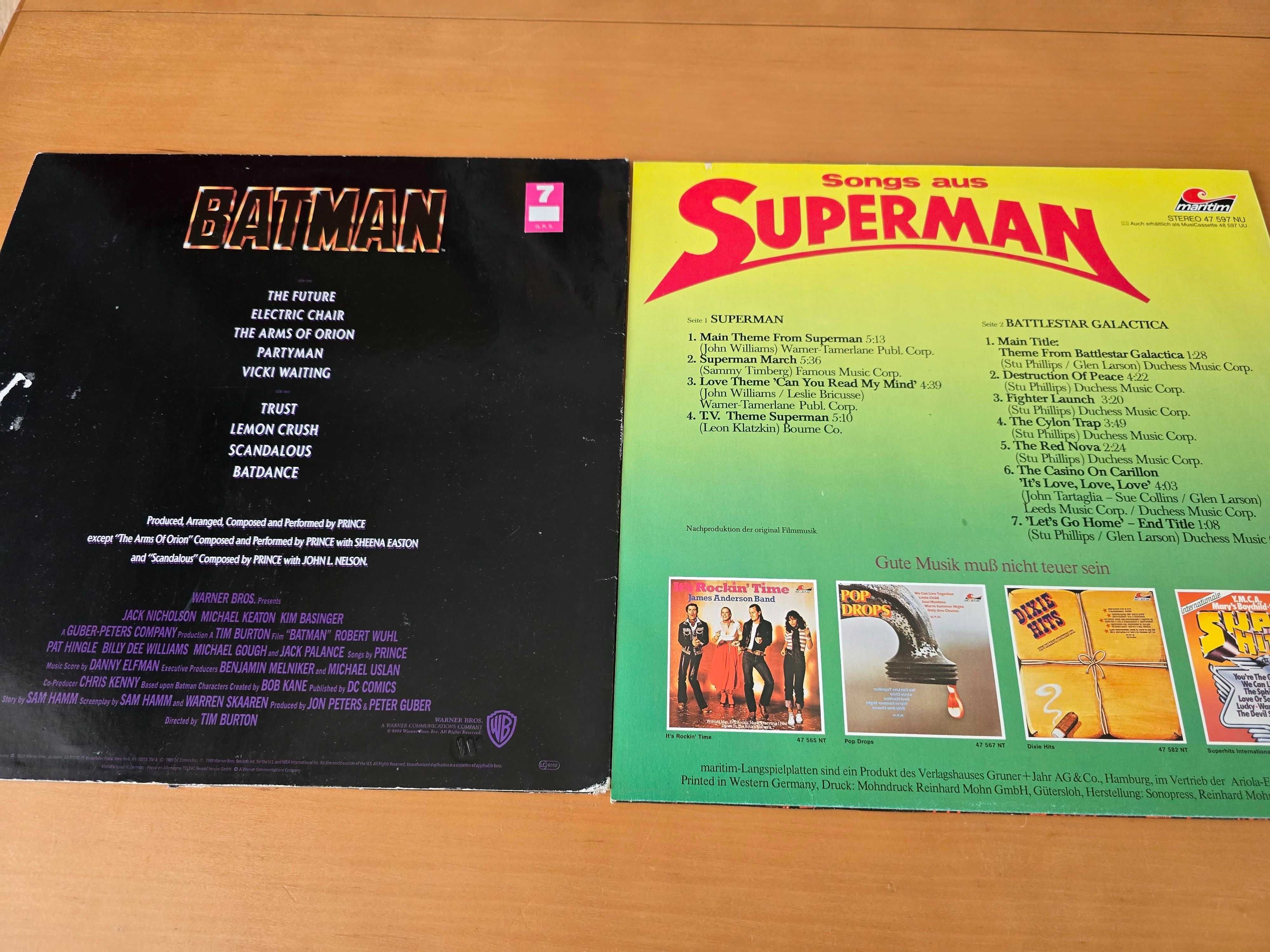 Płyty winylowe: PRINCE - BATMAN , SUPERMAN - słynna muzyka filmowa