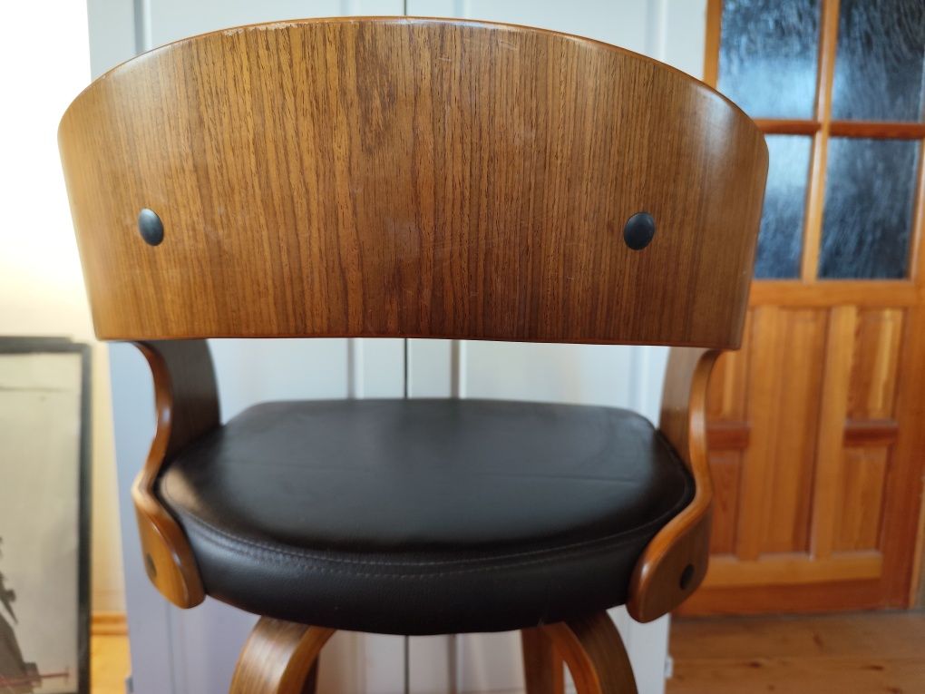 Stylowy hoker wysokie krzesło siedzisko 74 cm