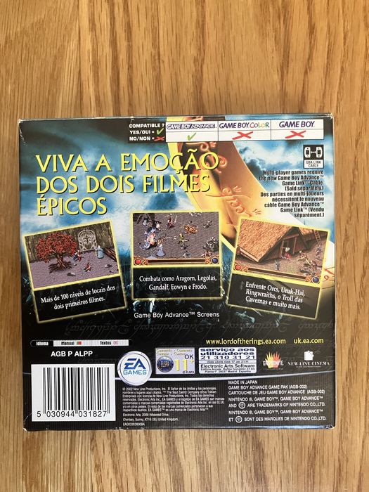 Jogo GBA Senhor dos Anéis: as Duas Torres