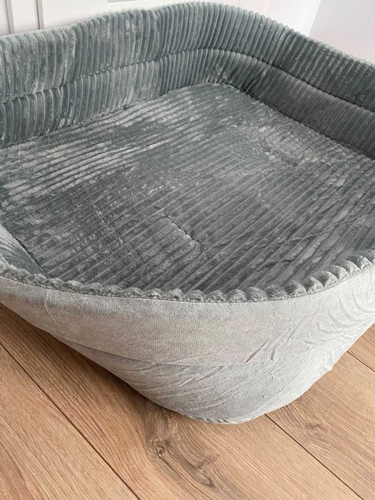 Duże Legowisko Dla Psa Kota Szare XXL 100x80 Kanapa Kojec Łóżko Azyl