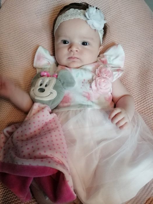 Sukienka j roz biała tiul bawelna 56. 62 68