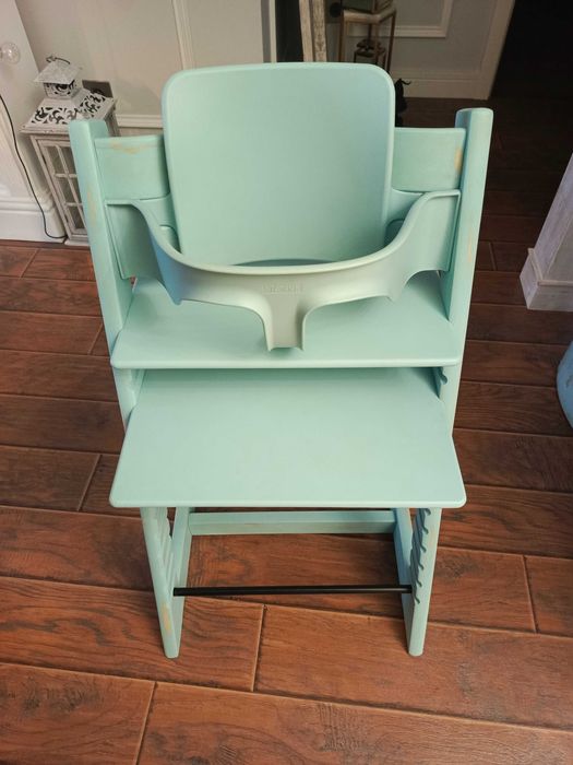 krzesło tripp trapp stokke Aqua blue