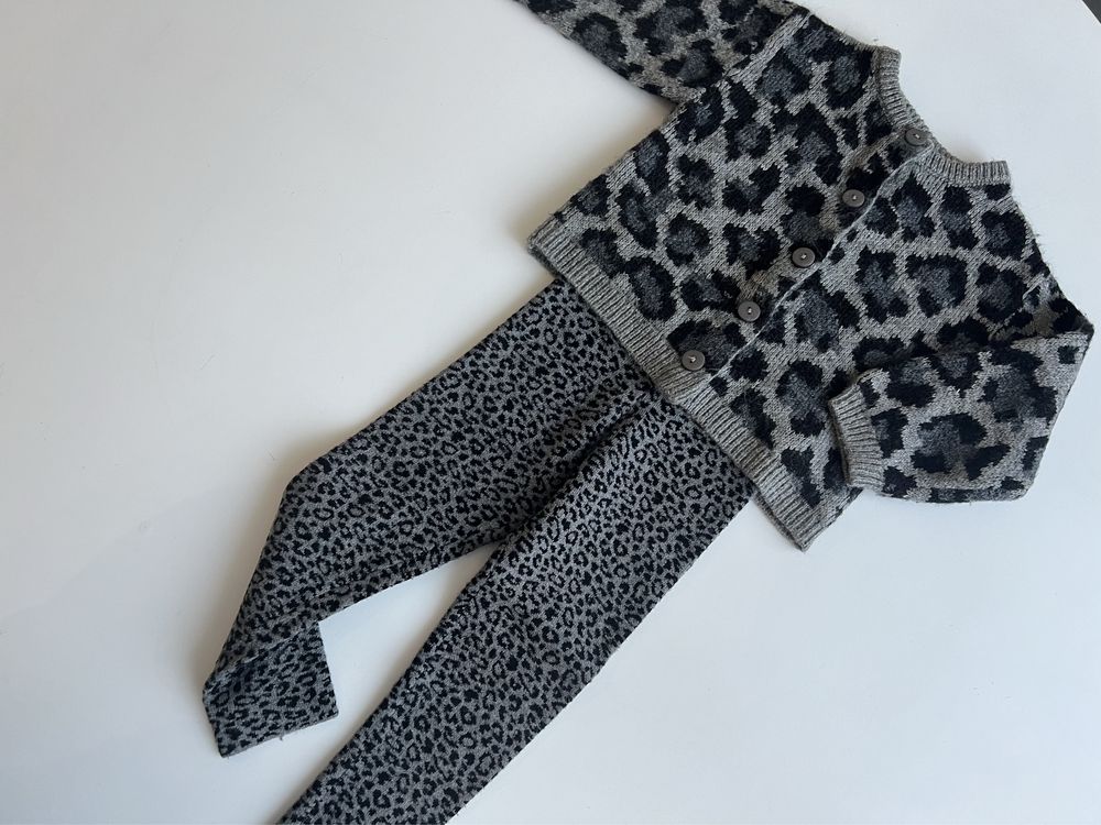 Костюм на 98см zara для дівчинки на осінь лосіни кофта теплі набір