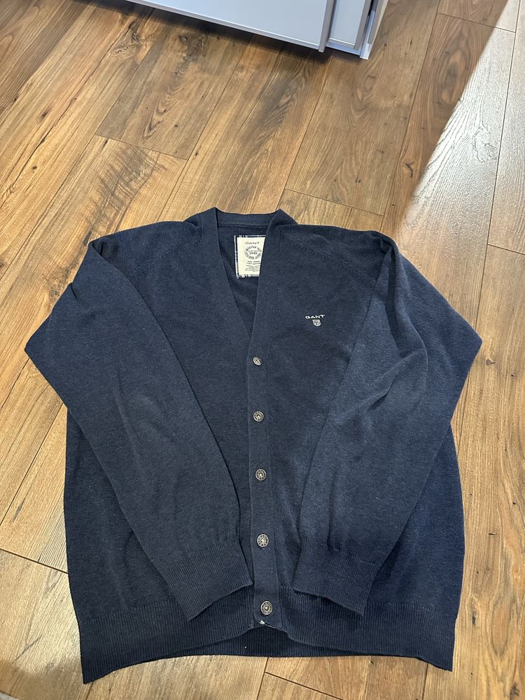 Sweter sweterek męski granatowy GANT L