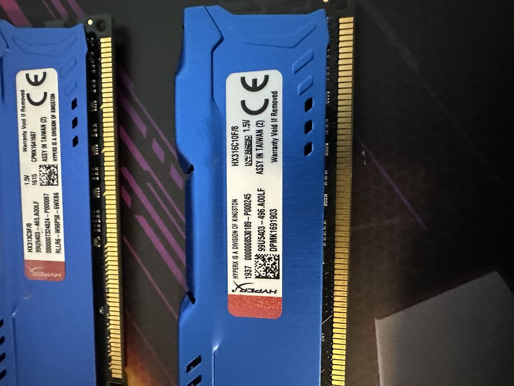 Pamięć ram DDR3 HyperX 2x8gb 1600mhz CL10