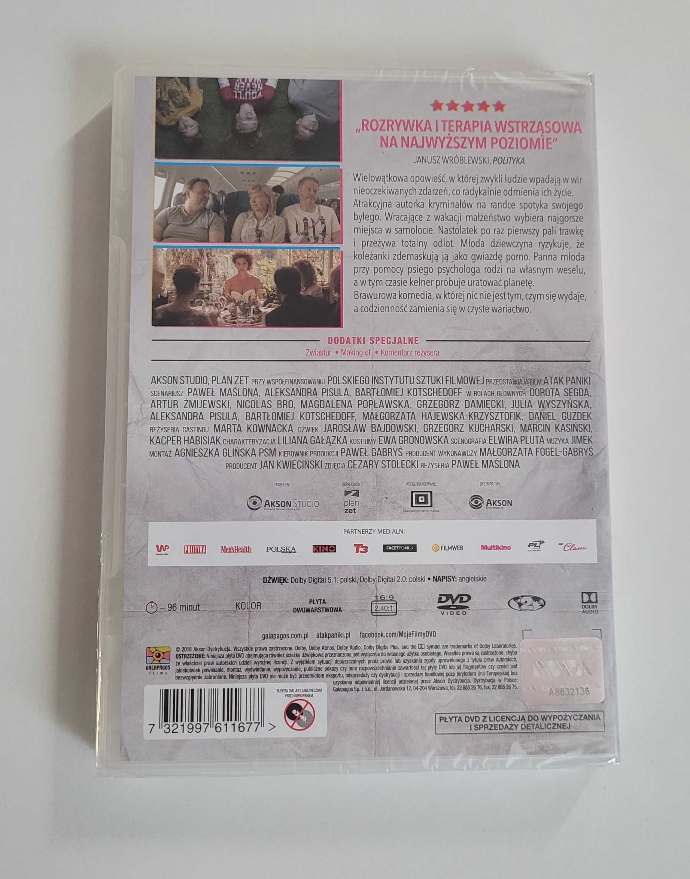 Film DVD Atak Paniki Nowy Folia