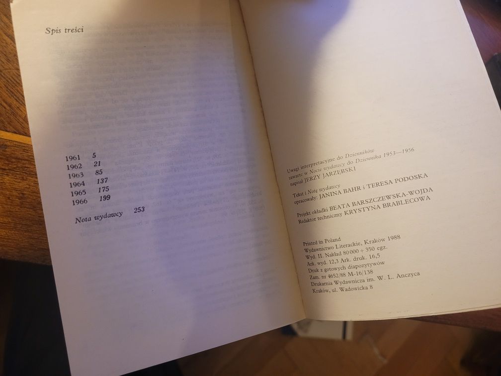 Witold Gombrowicz Dzienniki 1957/1966 Dzieła t.8 i 9 WL 1986