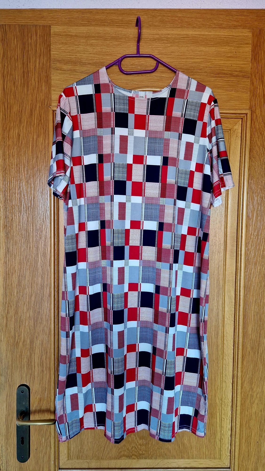 Letnia Sukienka w Geometryczne Wzory  rozmiar L-XL
