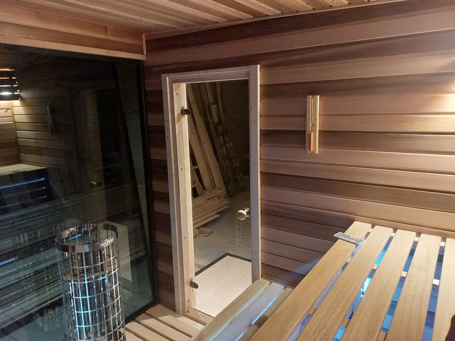 Sauna ogrodowa premium 2,3x3,2m Panorama Piec JBL raty Leasing