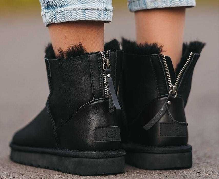 Угги/Уги/Угг/Уггі/Угі/UGG Australia Mini Classic Zip/Шкіра 100% Овчина